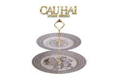 Maison Couture - Đĩa 2 Tầng Helios Étagère Mosaïque Graphique - Deux Niveaux-SET CHÉN DĨA-CẬU HAI HOME DECOR