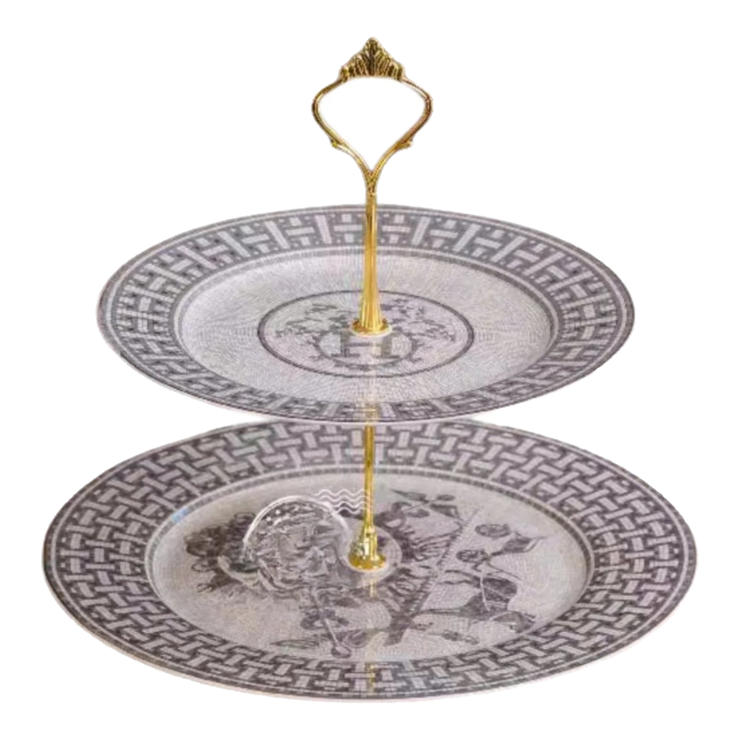 Maison Couture - Đĩa 2 Tầng Helios Étagère Mosaïque Graphique - Deux Niveaux