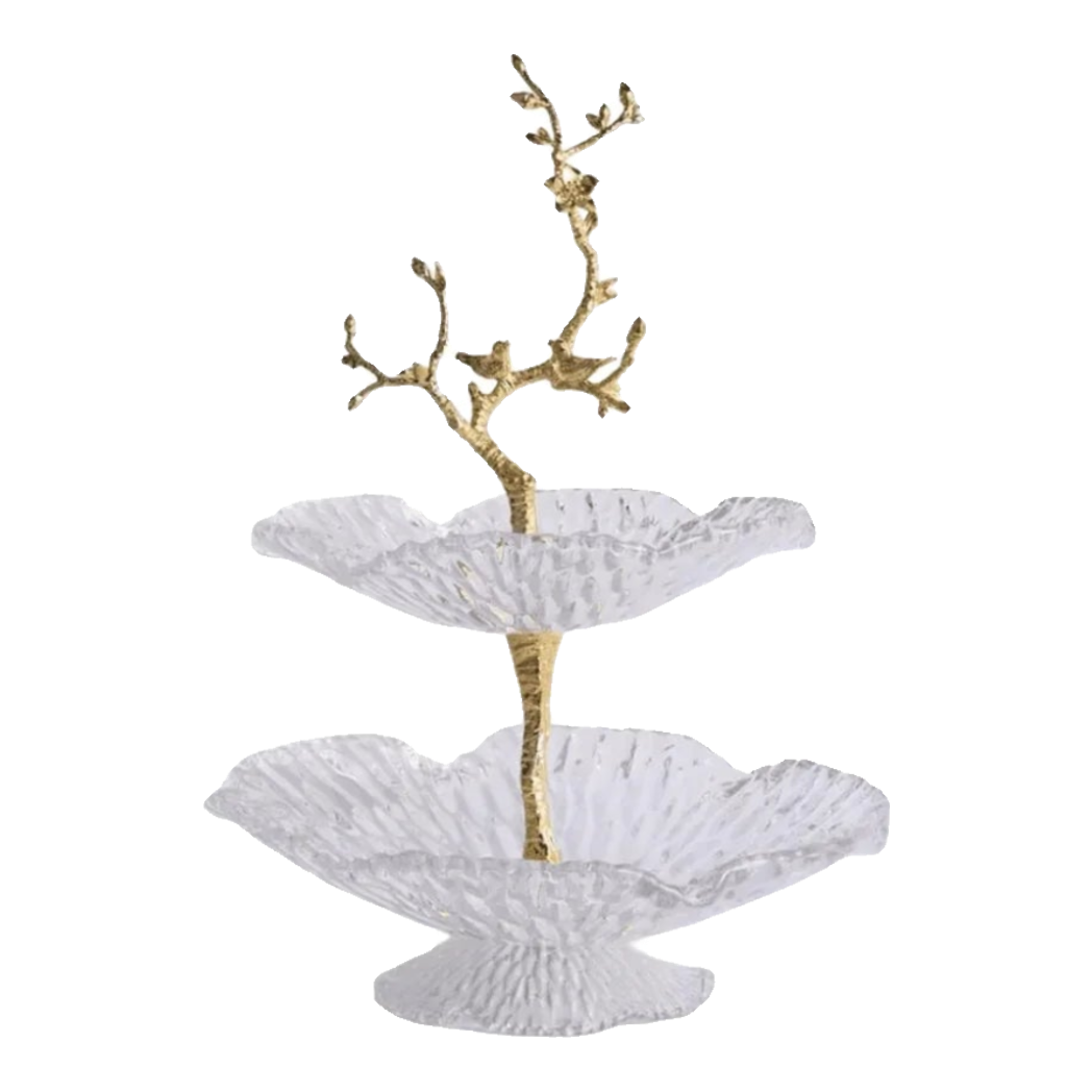 Maison Couture - Đĩa 2 Tầng Thuỷ Tinh Jardin De Luxe Étagère Ss25