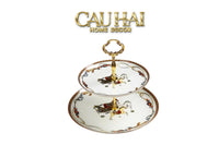 Maison Couture - Đĩa 2 Tầng Legacy Étagère Équestre Héritage – Deux Niveaux-SET CHÉN DĨA-CẬU HAI HOME DECOR