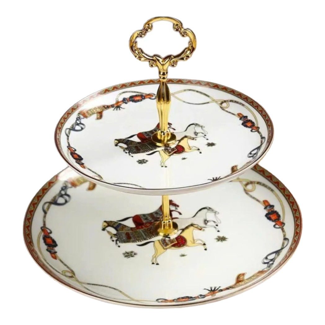Maison Couture - Đĩa 2 Tầng Legacy Étagère Équestre Héritage – Deux Niveaux