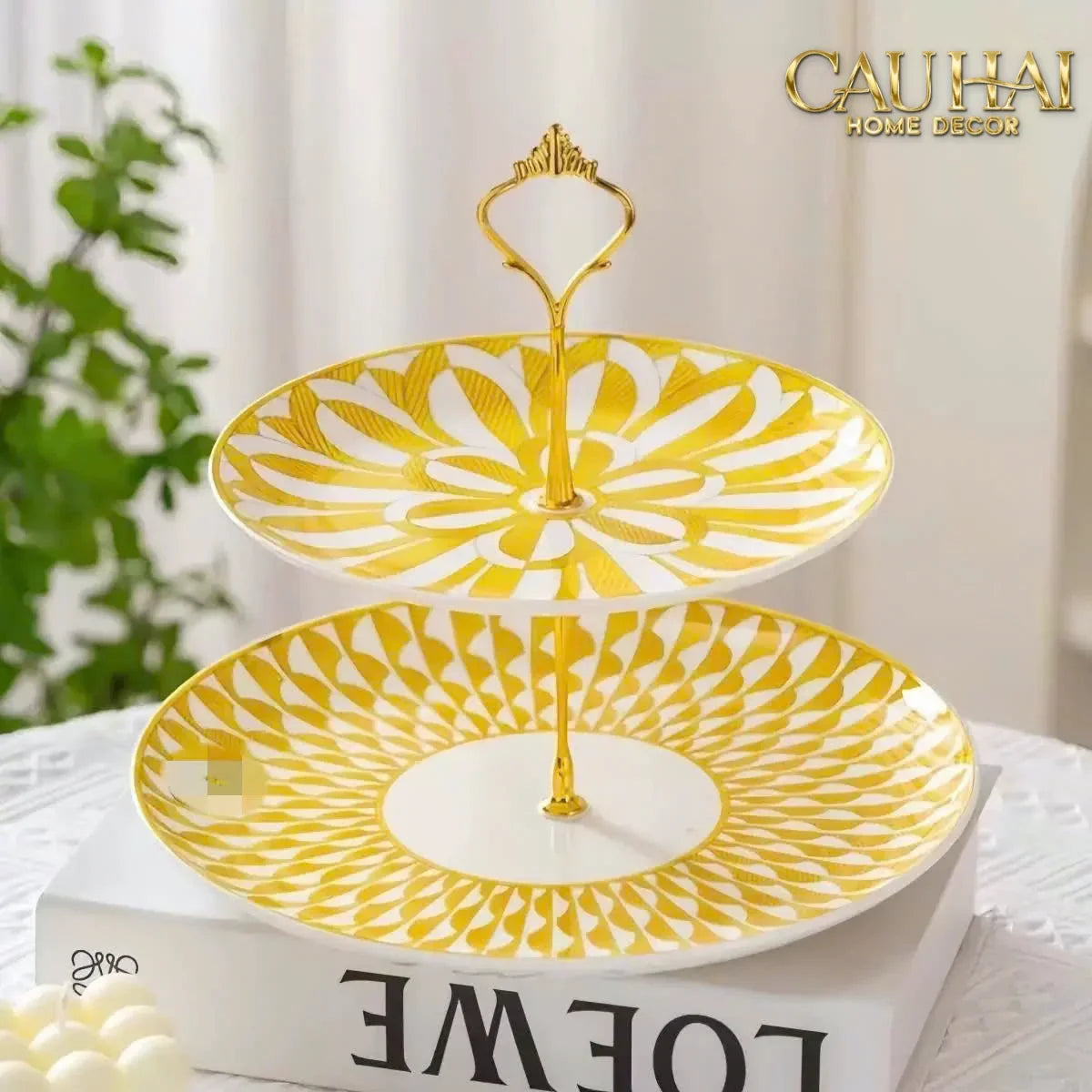 Maison Couture - Đĩa 2 Tầng Lumière Soleil Étagère 2 Niveaux-SET CHÉN DĨA-CẬU HAI HOME DECOR