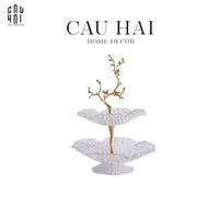Maison Couture - Đĩa 2 Tầng Thuỷ Tinh Jardin De Luxe Étagère Ss25-SET CHÉN DĨA-CẬU HAI HOME DECOR