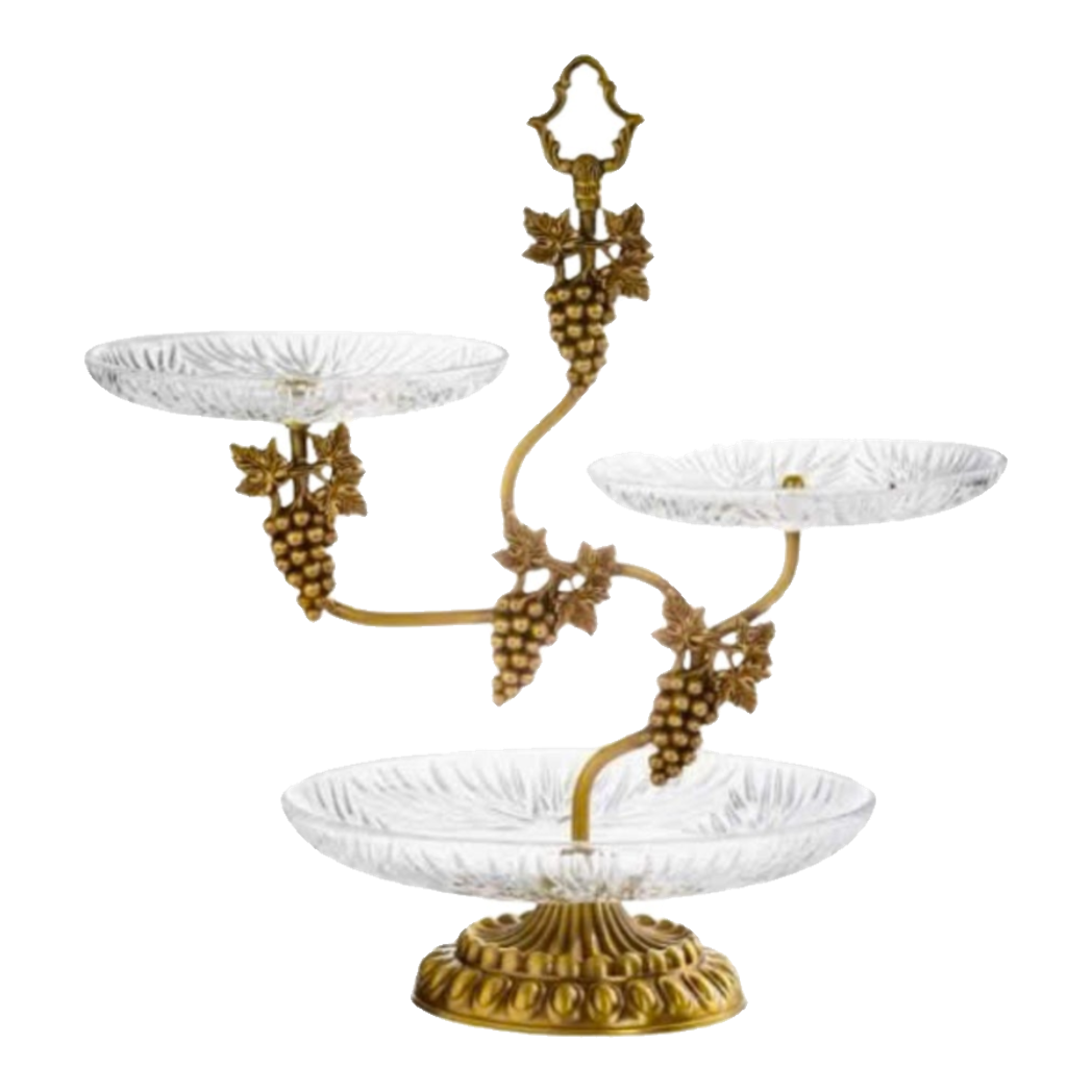 Maison Couture - Đĩa 3 Tầng Présentoir à Raisin Triptyque Niveaux Ritual Of Dionysus Centerpiece H48