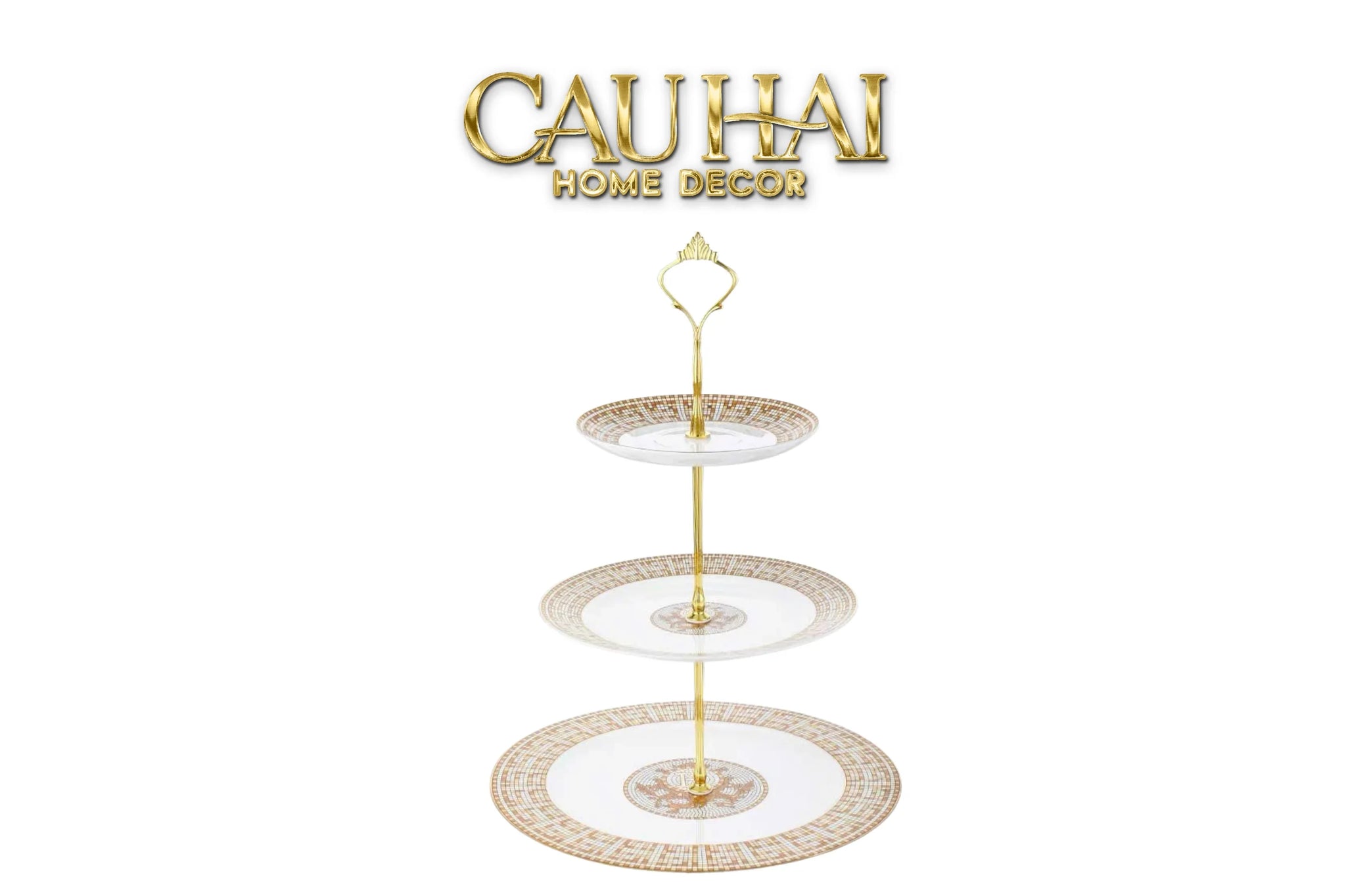 Maison Couture - Đĩa 3 Tầng Helios Étagère Mosaïque H – Trois Niveaux-SET CHÉN DĨA-CẬU HAI HOME DECOR