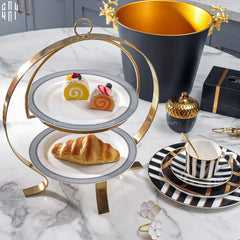 Maison Couture - Đĩa Bánh 2 Tầng Gordon Étagère 37x42-SET CHÉN DĨA-CẬU HAI HOME DECOR