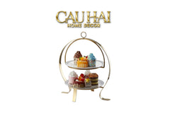 Maison Couture - Đĩa Bánh 2 Tầng Gordon Étagère 37x42-SET CHÉN DĨA-CẬU HAI HOME DECOR