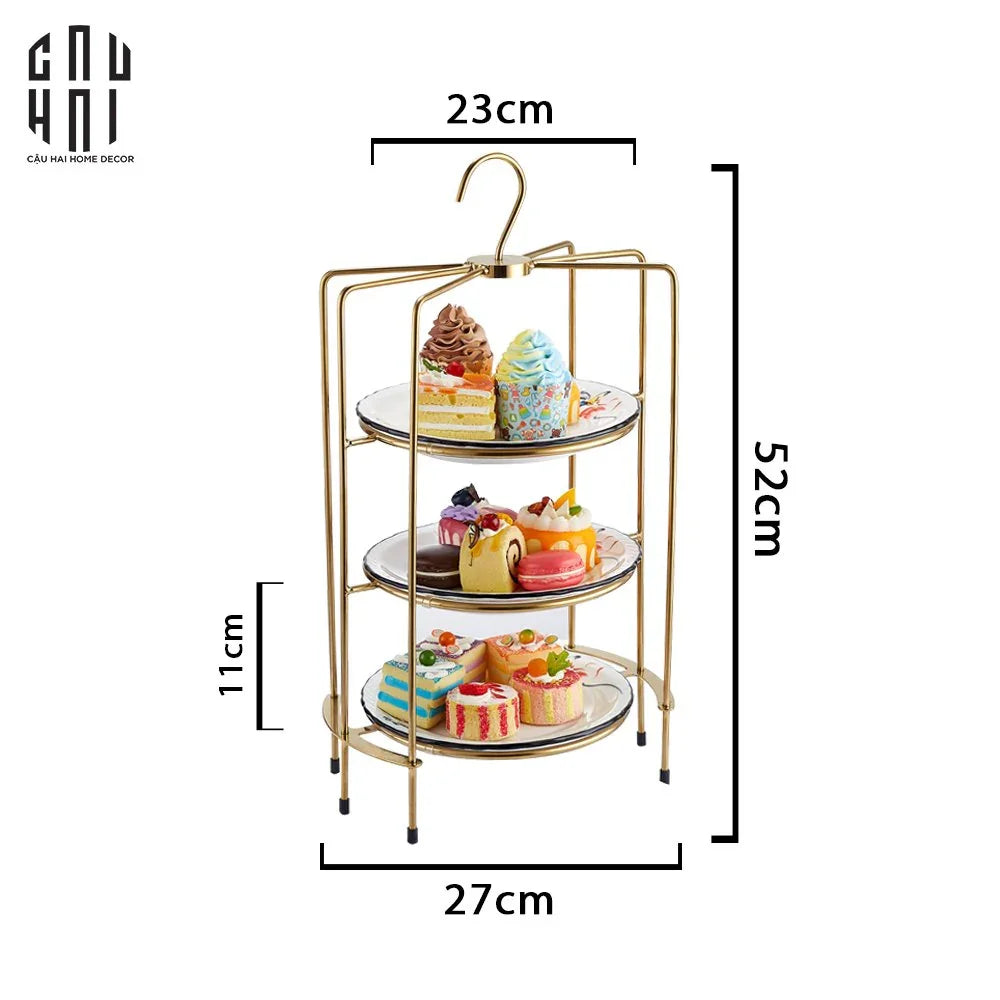 Maison Couture - Đĩa Bánh 3 Tầng Imperia Étagère-SET CHÉN DĨA-CẬU HAI HOME DECOR