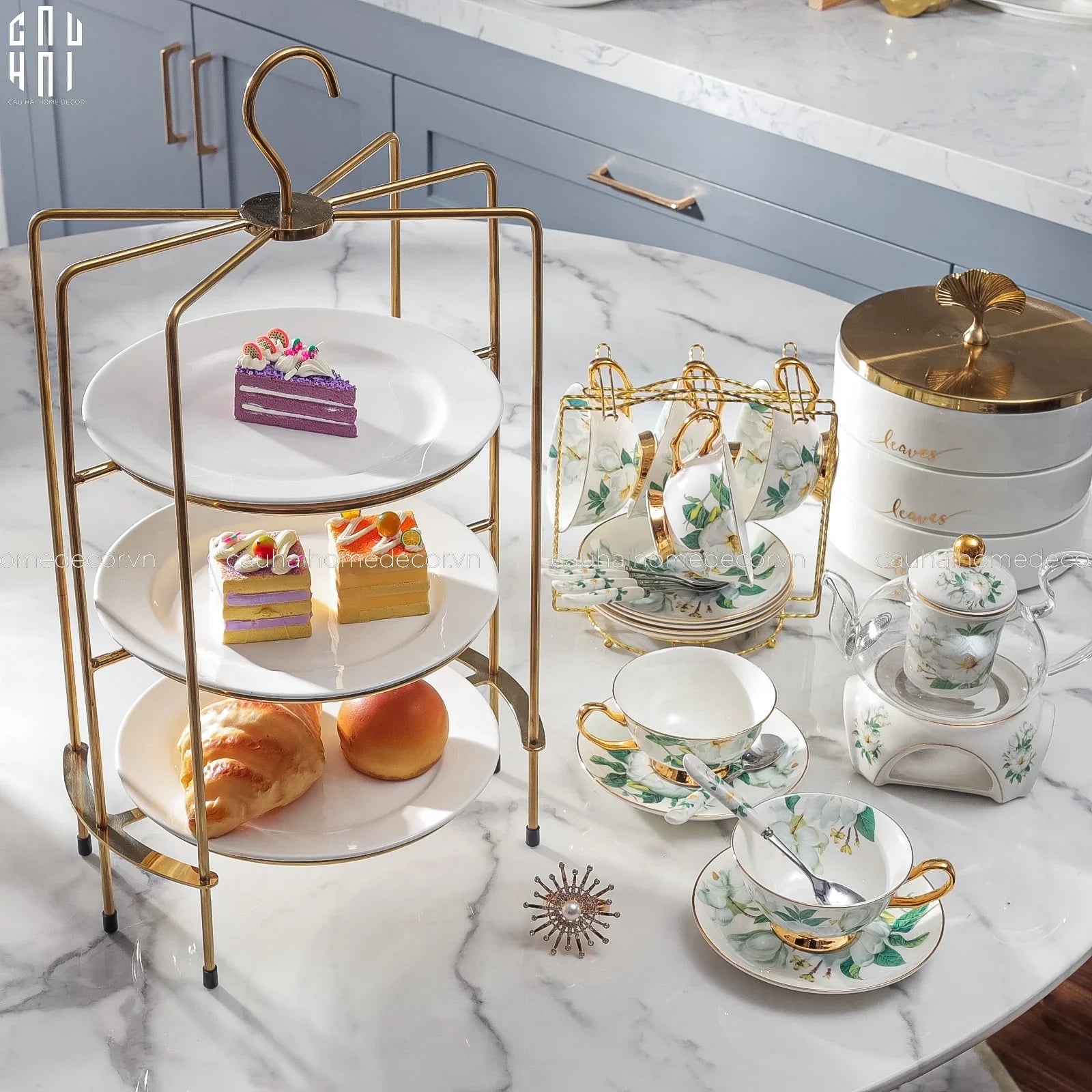 Maison Couture - Đĩa Bánh 3 Tầng Imperia Étagère-SET CHÉN DĨA-CẬU HAI HOME DECOR