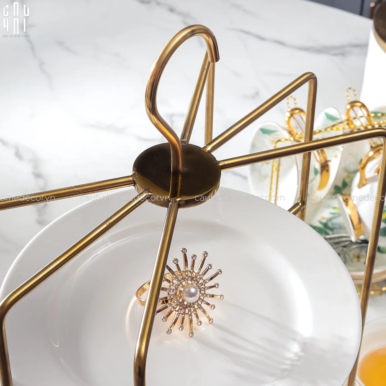 Maison Couture - Đĩa Bánh 3 Tầng Imperia Étagère-SET CHÉN DĨA-CẬU HAI HOME DECOR