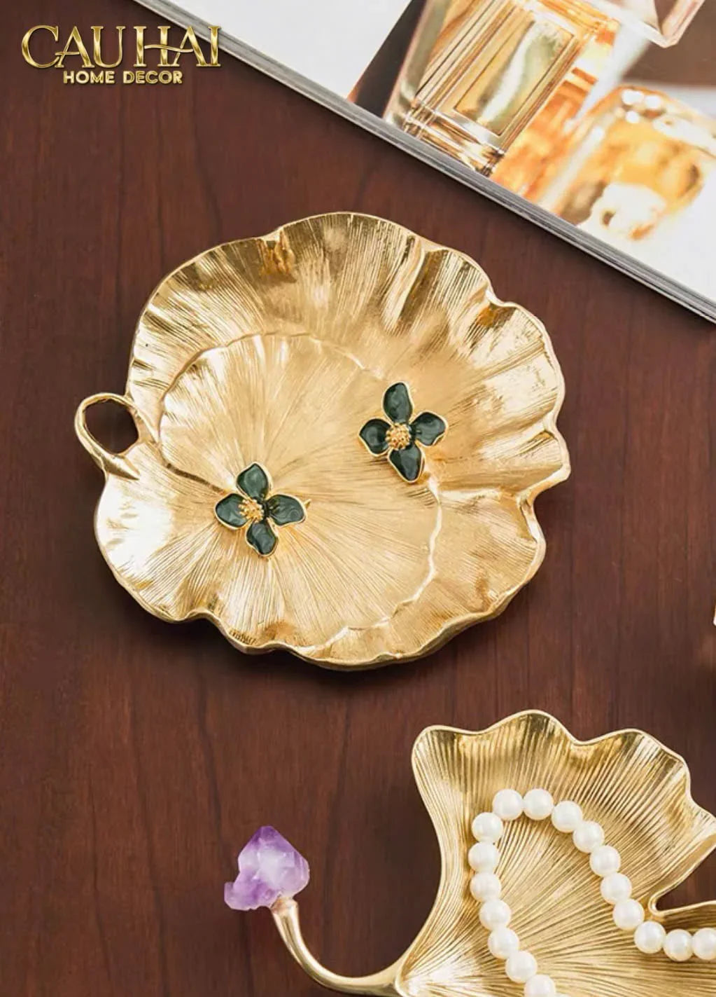 Maison Couture - Đĩa Đồng Lotus D'Or-SET CHÉN DĨA-CẬU HAI HOME DECOR