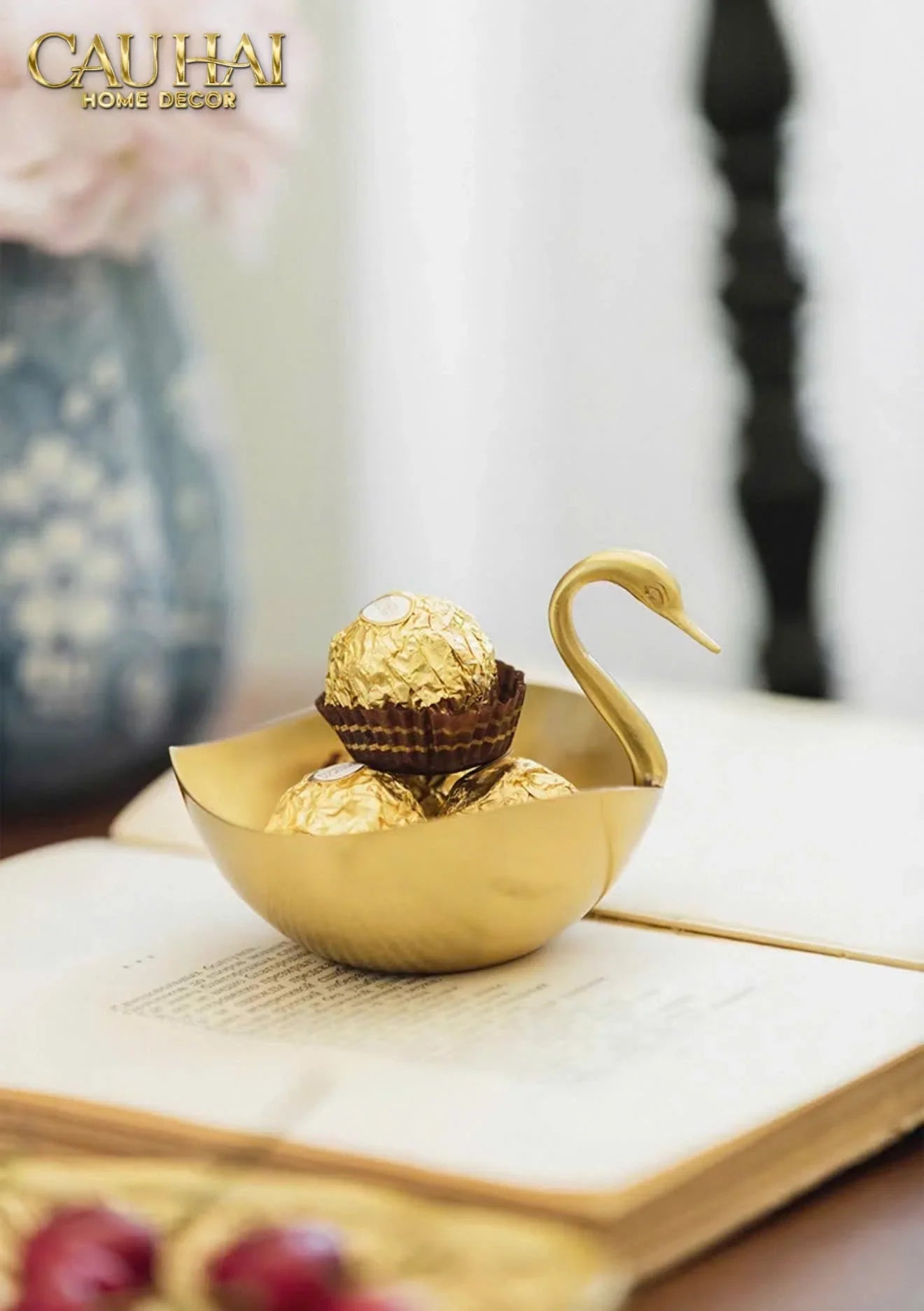 Maison Couture - Đĩa Đồng Thiên Nga - Swan D'Or Brass Bowl-SET CHÉN DĨA-CẬU HAI HOME DECOR