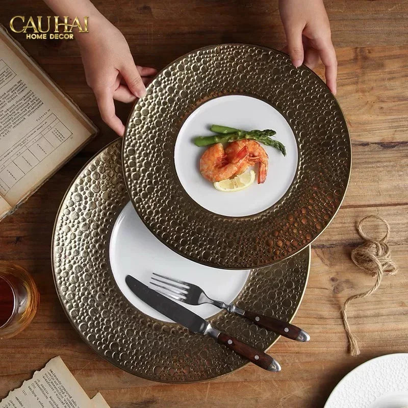 Maison Couture - Đĩa Lót Golden Bubble Dinner 31 - Ss25-SET CHÉN DĨA-CẬU HAI HOME DECOR