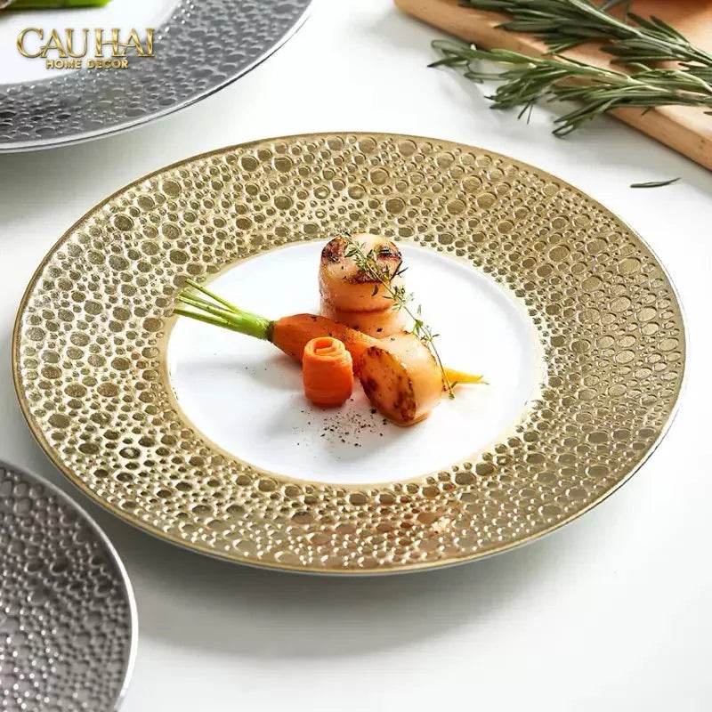 Maison Couture - Đĩa Lót Golden Bubble Dinner 31 - Ss25-SET CHÉN DĨA-CẬU HAI HOME DECOR