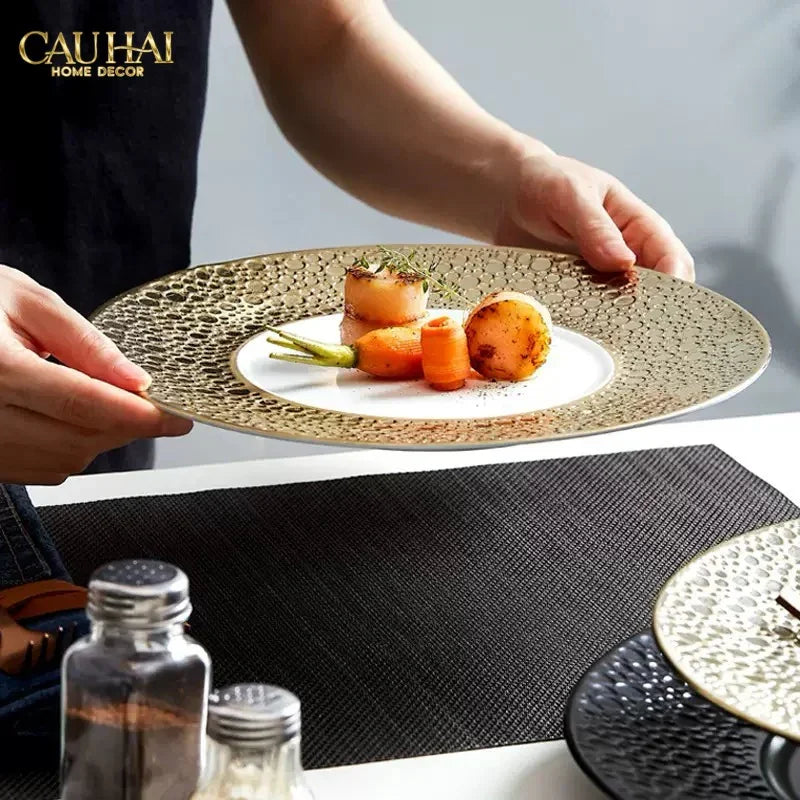Maison Couture - Đĩa Lót Golden Bubble Dinner 31 - Ss25-SET CHÉN DĨA-CẬU HAI HOME DECOR