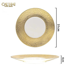 Maison Couture - Đĩa Lót Golden Bubble Dinner 31 - Ss25-SET CHÉN DĨA-CẬU HAI HOME DECOR