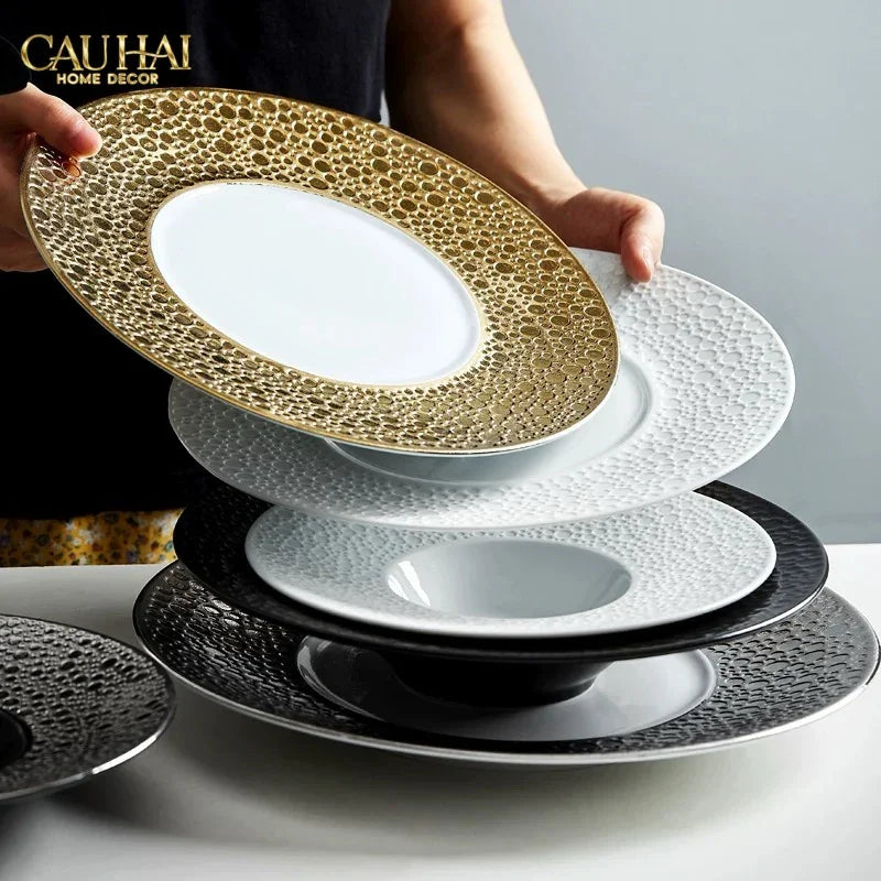 Maison Couture - Đĩa Lót Golden Bubble Dinner 31 - Ss25-SET CHÉN DĨA-CẬU HAI HOME DECOR