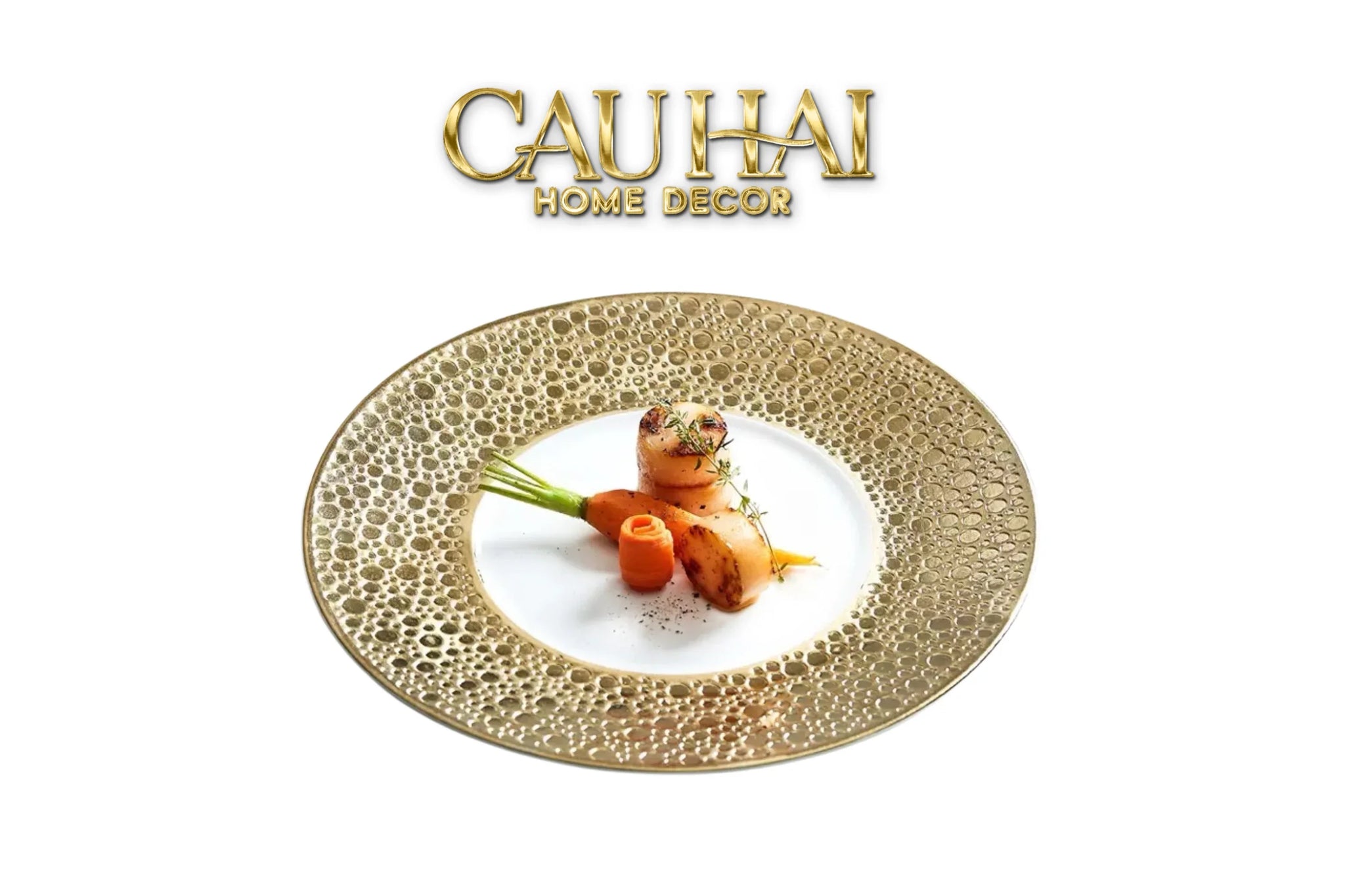 Maison Couture - Đĩa Lót Golden Bubble Dinner 31 - Ss25-SET CHÉN DĨA-CẬU HAI HOME DECOR