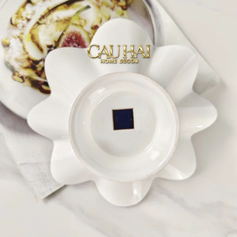 Maison Couture - Đĩa Trái Cây Belle Vie Luxe Blanc & Bleu Minuit Signature Fluid Plateau-SET CHÉN DĨA-CẬU HAI HOME DECOR
