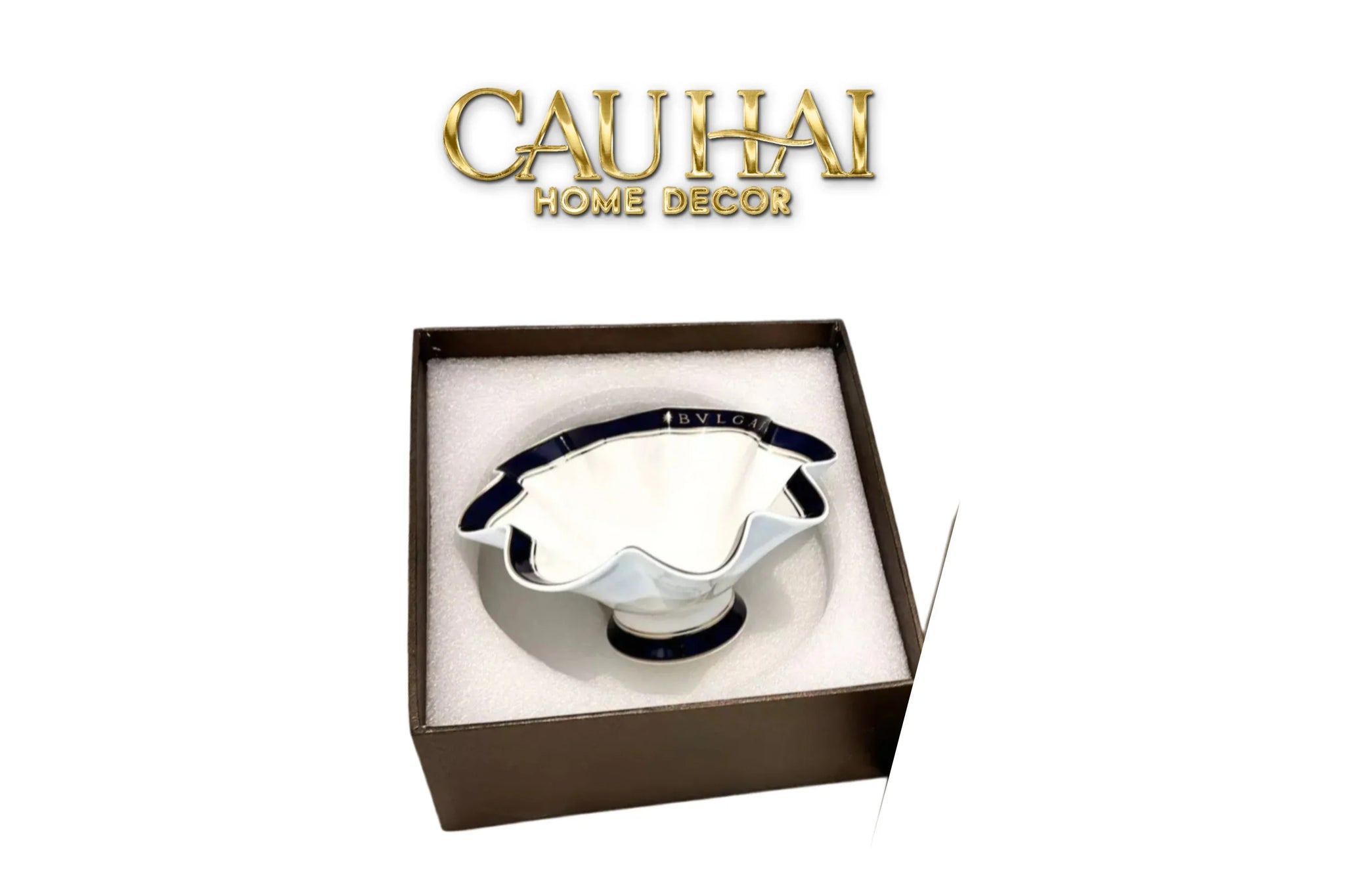 Maison Couture - Đĩa Trái Cây Belle Vie Luxe Blanc & Bleu Minuit Signature Fluid Plateau-SET CHÉN DĨA-CẬU HAI HOME DECOR