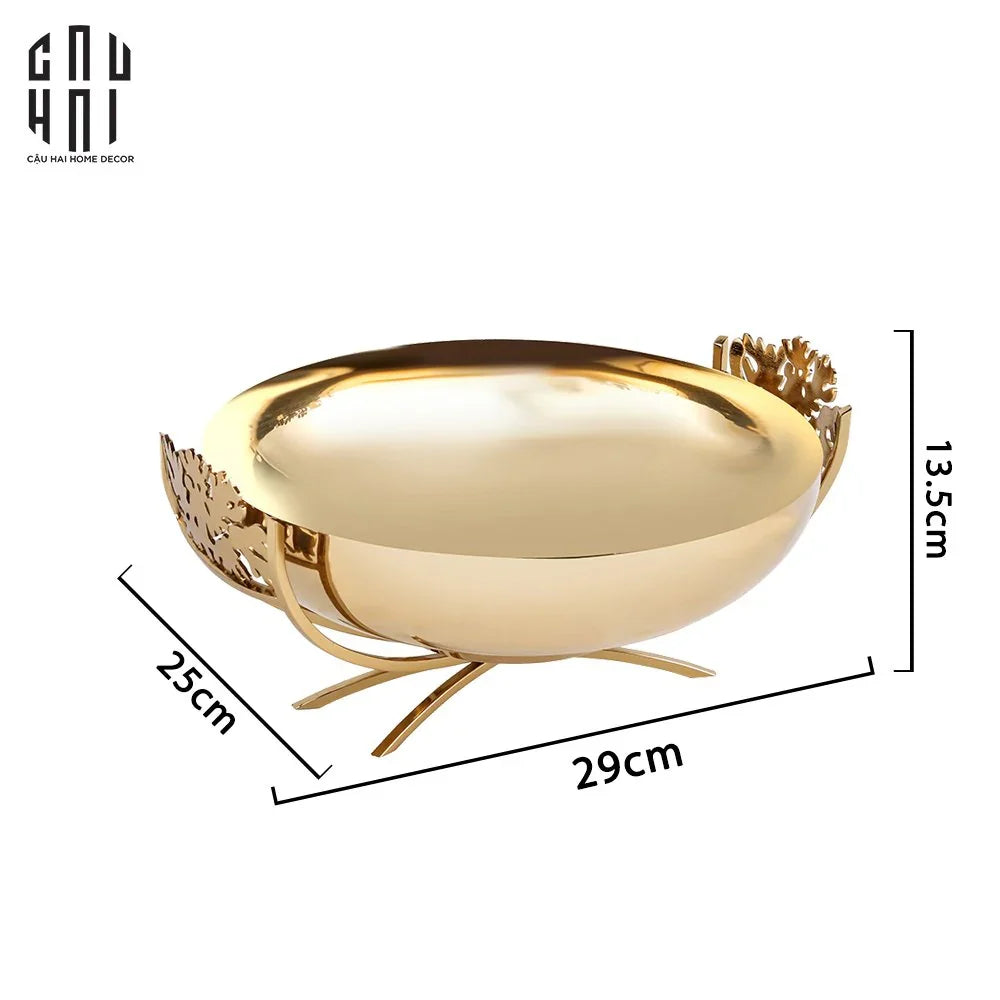 Maison Couture - Đĩa Trái Cây Golden Era Couronne 25x29x14-SET CHÉN DĨA-CẬU HAI HOME DECOR
