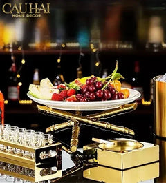 Maison Couture - Đĩa Trái Cây Khay Triptyque Golden Bamboo Decorative Trays-KHAY TRANG TRÍ-CẬU HAI HOME DECOR