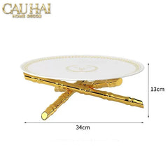 Maison Couture - Đĩa Trái Cây Khay Triptyque Golden Bamboo Decorative Trays-KHAY TRANG TRÍ-CẬU HAI HOME DECOR