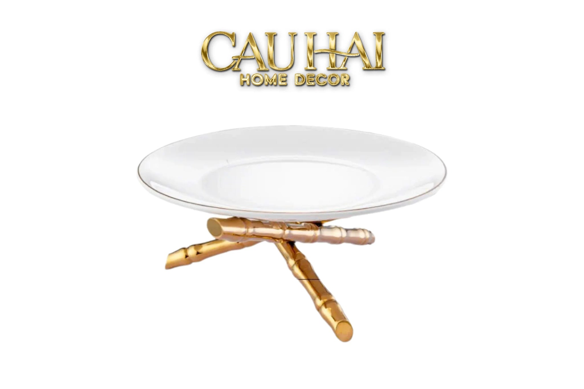 Maison Couture - Đĩa Trái Cây Khay Triptyque Golden Bamboo Decorative Trays-KHAY TRANG TRÍ-CẬU HAI HOME DECOR
