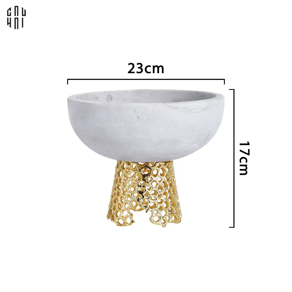 Maison Couture - Đĩa Trái Cây Marble Stone Fruit Bowl - Arthur Prime Size L-SET CHÉN DĨA-Đối tác tại Trung Quốc theo từng đơn đặt hàng-CẬU HAI HOME DECOR