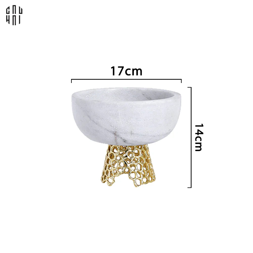 Maison Couture - Đĩa Trái Cây Marble Stone Fruit Bowl - Arthur Prime Size M 14x17-SET CHÉN DĨA-CẬU HAI HOME DECOR