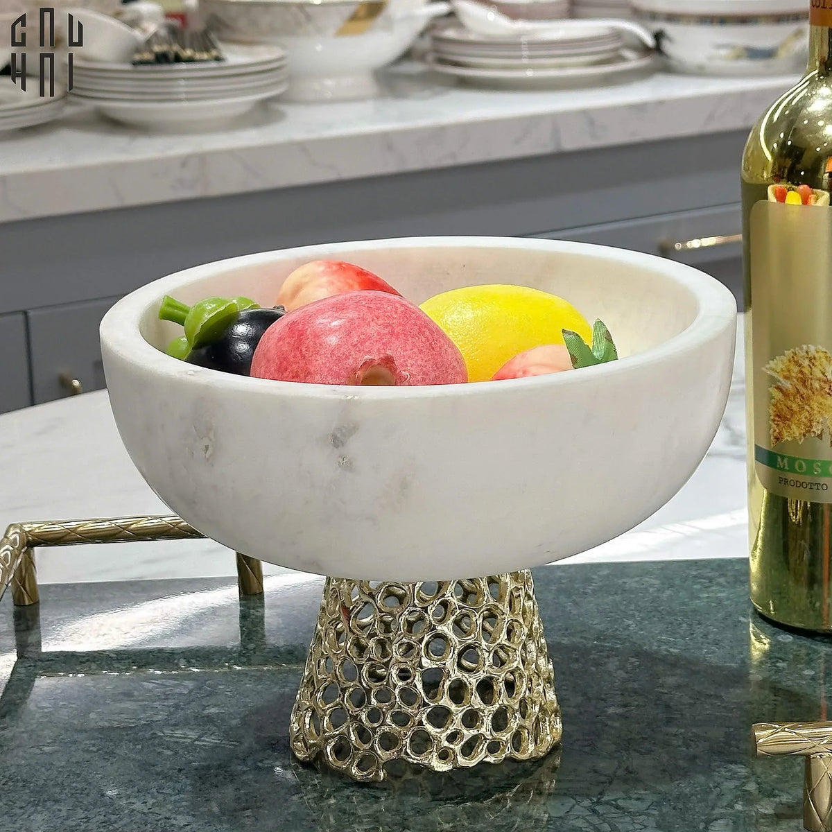 Maison Couture - Đĩa Trái Cây Marble Stone Fruit Bowl - Arthur Prime Size M 14x17-SET CHÉN DĨA-Đối tác tại Trung Quốc theo từng đơn đặt hàng-CẬU HAI HOME DECOR