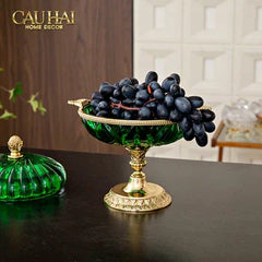 Maison Couture - Đĩa Trái Cây Pha Lê Brasson Emerald Cristalleries Fruit Bowl H24-CẬU HAI HOME DECOR