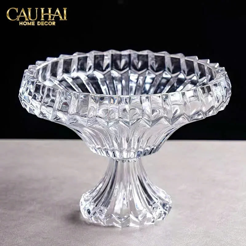 Maison Couture - Đĩa Trái Cây Pha Lê Lumière Couronne Cristalleries Fruit Bowl 22x30-Đĩa Trái Cây-CẬU HAI HOME DECOR