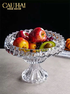 Maison Couture - Đĩa Trái Cây Pha Lê Lumière Couronne Cristalleries Fruit Bowl 22x30-Đĩa Trái Cây-CẬU HAI HOME DECOR