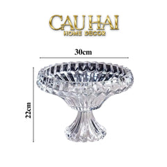 Maison Couture - Đĩa Trái Cây Pha Lê Lumière Couronne Cristalleries Fruit Bowl 22x30-Đĩa Trái Cây-CẬU HAI HOME DECOR