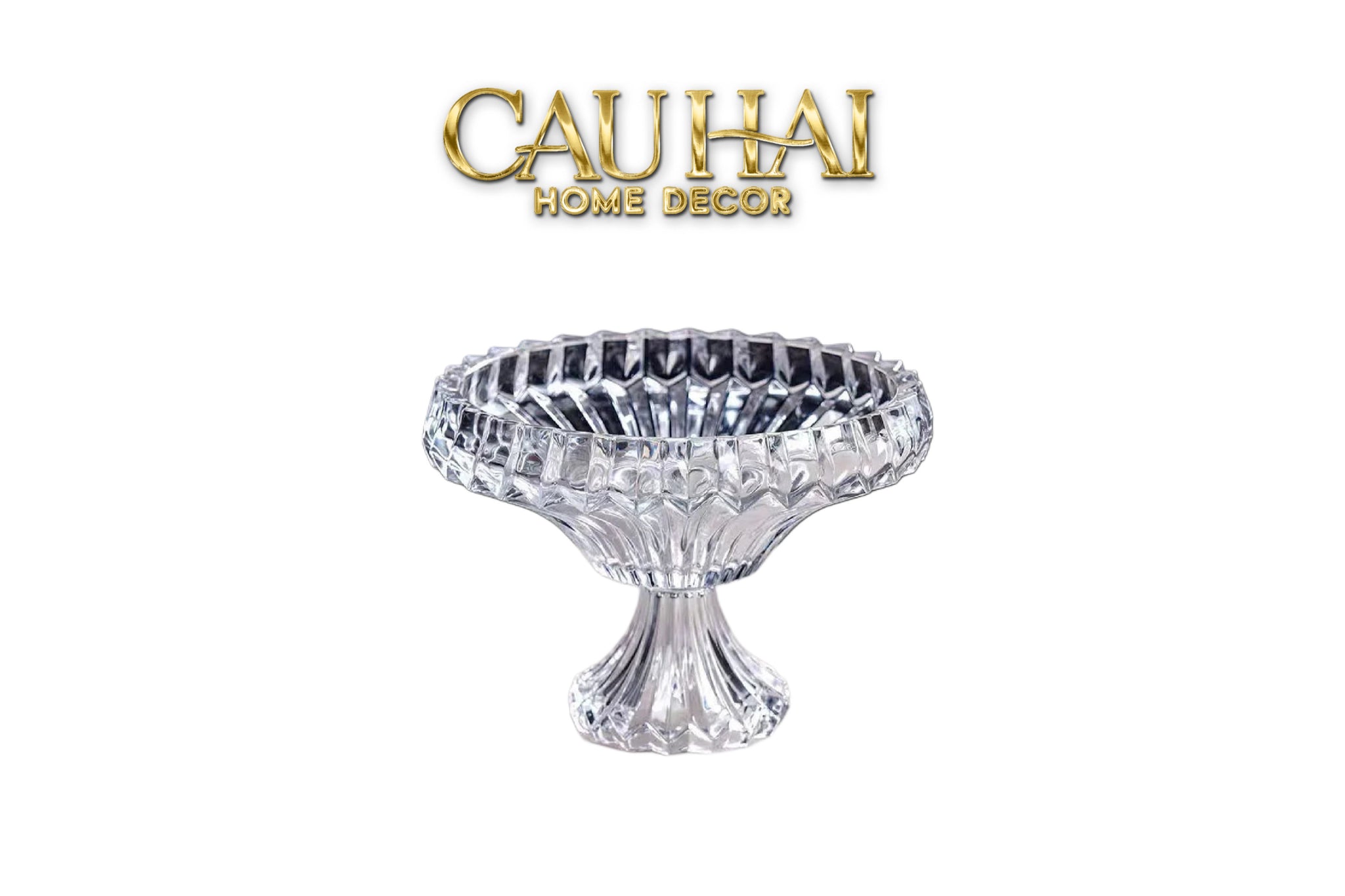 Maison Couture - Đĩa Trái Cây Pha Lê Lumière Couronne Cristalleries Fruit Bowl 22x30-Đĩa Trái Cây-CẬU HAI HOME DECOR