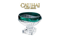 Maison Couture - Đĩa Trái Cây Pha Lê Màu Ngọc Lục Bảo Émeraude Cristalleries Fruit Bowl-SET CHÉN DĨA-CẬU HAI HOME DECOR