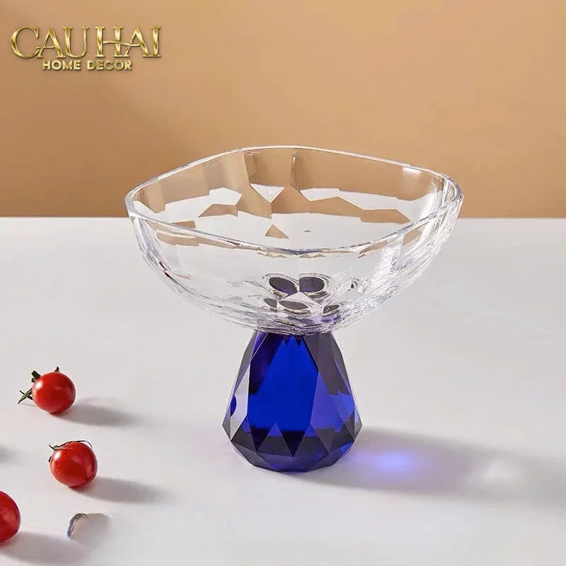 Maison Couture - Đĩa Trái Cây Pha Lê Petit Sapphire Ronde Cristalleries Fruit Bowl-Đĩa Trái Cây-CẬU HAI HOME DECOR