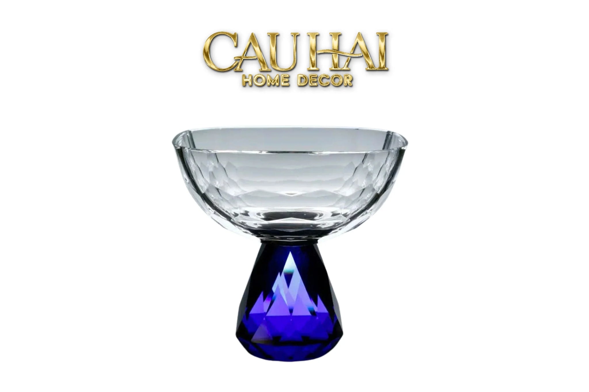 Maison Couture - Đĩa Trái Cây Pha Lê Petit Sapphire Ronde Cristalleries Fruit Bowl-Đĩa Trái Cây-CẬU HAI HOME DECOR