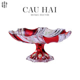 Maison Couture - Đĩa Trái Cây Pha Lê Ruby Cristalleries Crimson Peak Plateau 33x15-CẬU HAI HOME DECOR