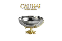 Maison Couture - Đĩa Trái Cây Platinum Regal Métallique Bowl 22x14.5-CẬU HAI HOME DECOR