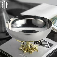Maison Couture - Đĩa Trái Cây Platinum Regal Métallique Bowl 22x14.5-SET CHÉN DĨA-CẬU HAI HOME DECOR
