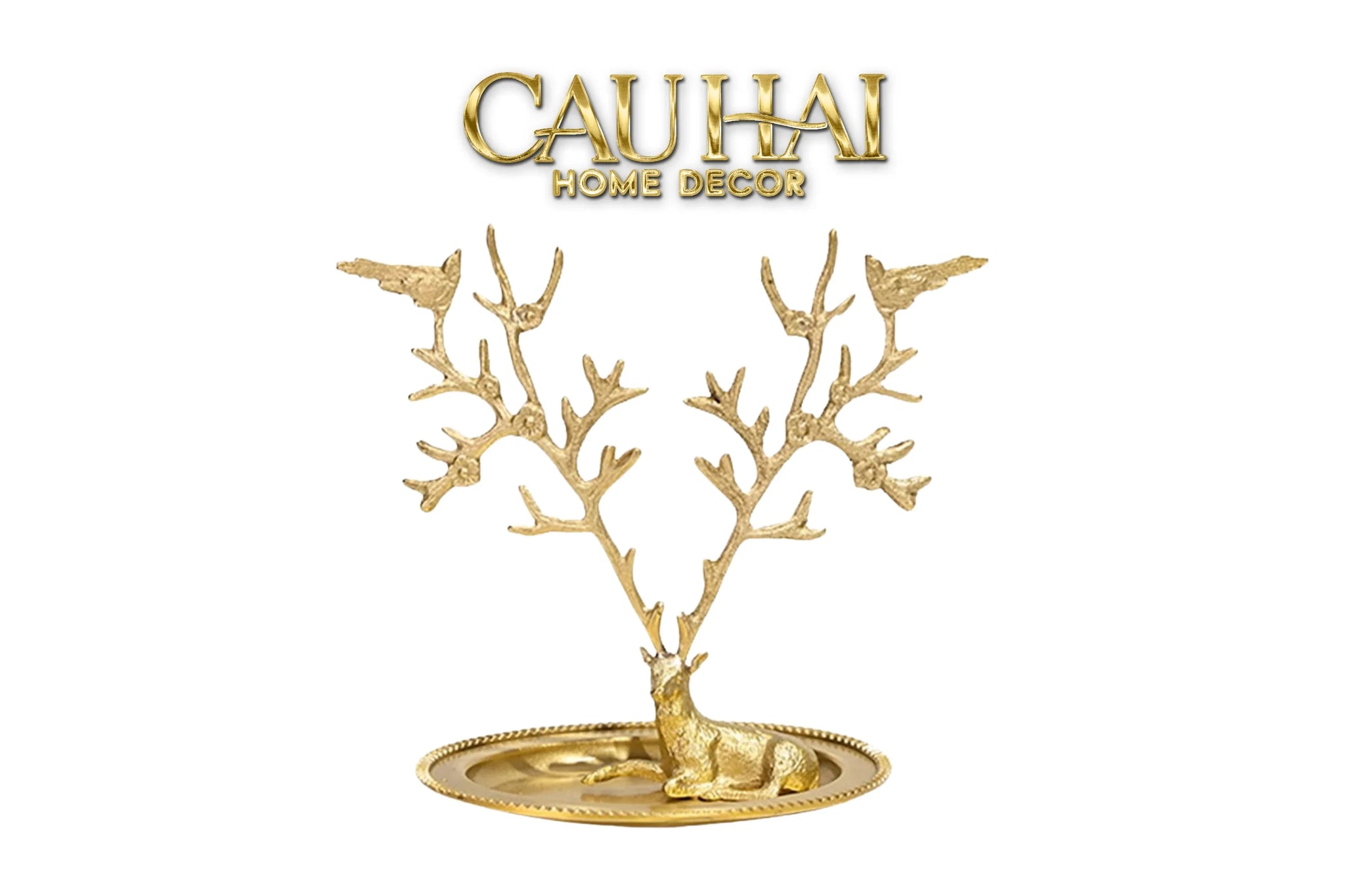 Maison Couture - Đĩa Trang Sức Arbre à Bijoux Antler Doré-SET CHÉN DĨA-CẬU HAI HOME DECOR