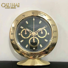 Maison Couture - Đồng Hồ Để Bàn Bản Đặc Biệt Royal Champagne Atélier Clock - Prestige Timepiece 10x16x29-ĐỒNG HỒ-CẬU HAI HOME DECOR