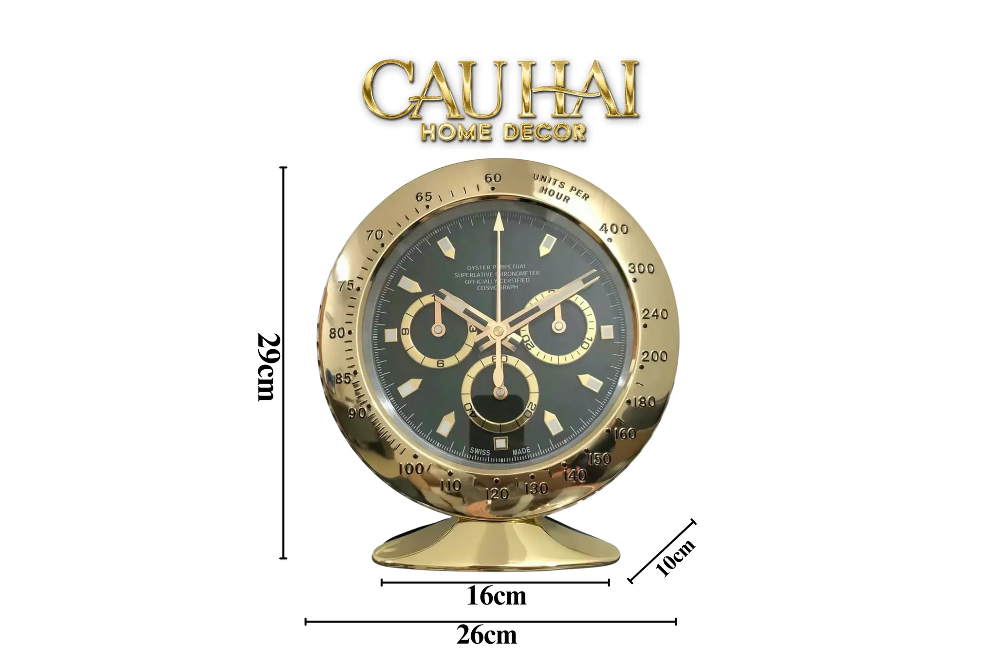 Maison Couture - Đồng Hồ Để Bàn Bản Đặc Biệt Royal Champagne Atélier Clock - Prestige Timepiece 10x16x29-ĐỒNG HỒ-CẬU HAI HOME DECOR