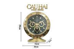 Maison Couture - Đồng Hồ Để Bàn Bản Đặc Biệt Royal Champagne Atélier Clock - Prestige Timepiece 10x16x29-ĐỒNG HỒ-CẬU HAI HOME DECOR