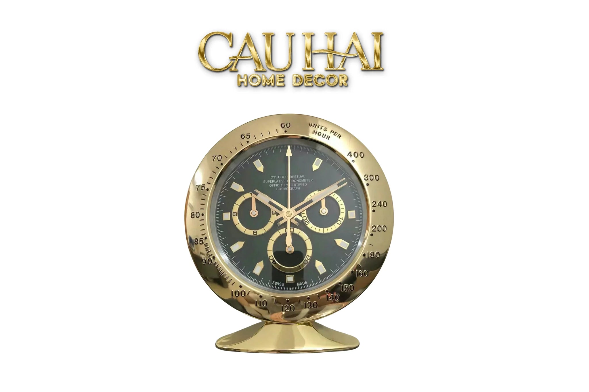Maison Couture - Đồng Hồ Để Bàn Bản Đặc Biệt Royal Champagne Atélier Clock - Prestige Timepiece 10x16x29-ĐỒNG HỒ-CẬU HAI HOME DECOR