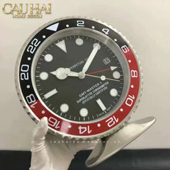 Maison Couture - Đồng Hồ Để Bàn Bản Đặc Biệt Timepiece Horloge Argent Rouge Desk Clock 10x16x29-Đồng hồ để bàn-CẬU HAI HOME DECOR