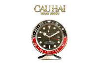 Maison Couture - Đồng Hồ Để Bàn Bản Đặc Biệt Timepiece Horloge Argent Rouge Desk Clock 10x16x29-Đồng hồ để bàn-CẬU HAI HOME DECOR