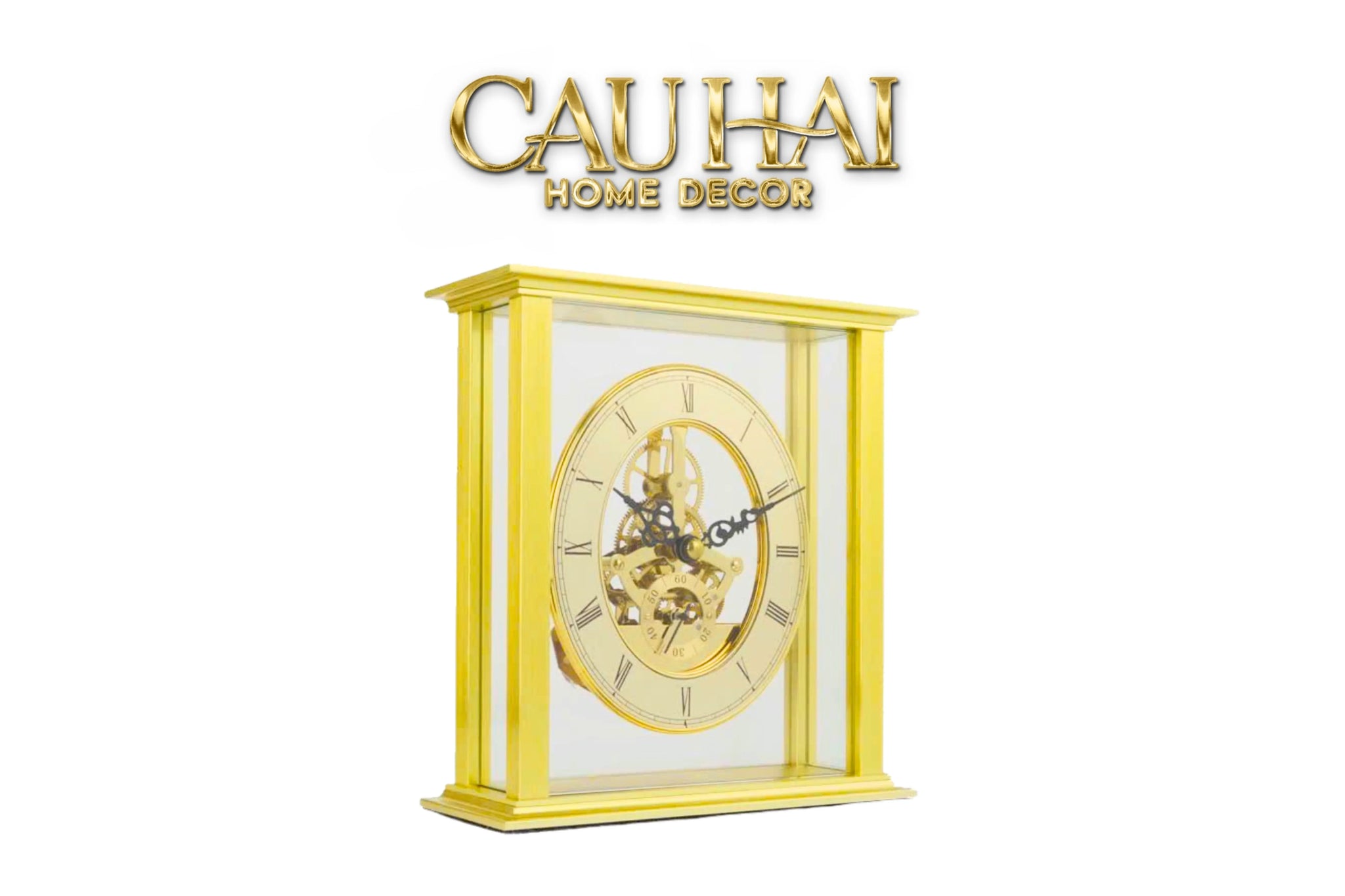 Maison Couture - Đồng Hồ Để Bàn Cổ Điển Bằng Đồng Birmingham Palais D'Or Classique 22x27-Đồng hồ để bàn-CẬU HAI HOME DECOR
